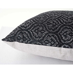 Avis Mendler Coussin de décoration, aspect baroque, coussin avec bourrage, noir, effet brillant 45x45cm