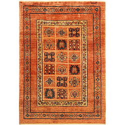 Vidal Tapis de laine 151x109 orange Kashkuli