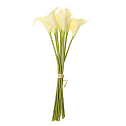 Acheter 9xpu Fleur Artificielle Calla Mariage Lys Bouquet Décoration Florale Blanc Laiteux