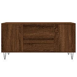 Maison Chic Tabls basse,Table Console pour salon chêne marron 102x44,5x50 cm bois d'ingénierie -MN20653 pas cher