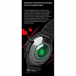 Sk11 Plus Montre Intelligente Bluetooth Appel Surveillance De L'Oxygène Sanguin Podomètre Md3Max Coque Argentée Acier Argenté