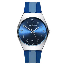 Avis Universal Montre antihoraire Montre à quartz pour hommes et femmes Design résistant à l'échelle Bracelet en silicone Simple Couple Watch | Montre numérique (bleu)