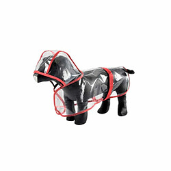 Paris Prix Imperméable pour Chien Transparent 30cm Rouge