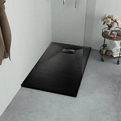 vidaXL Bac de douche SMC Noir 90 x 80 cm