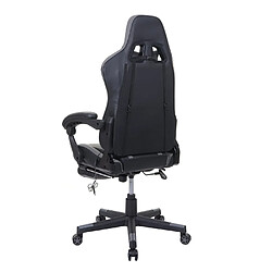 Avis Mendler Chaise de bureau HWC-K55, chaise de bureau Gaming, repose-pieds USB-Massage, similicuir ~ noir-gris