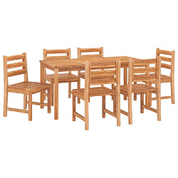 Avis Salle à dîner de jardin 7 pcs,Table et chaise à manger Bois de teck solide -MN84406