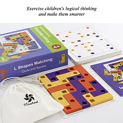 Universal Moulins à vent en forme de L jeux de planche de correspondance puzzle pour les enfants à partir de 4 ans éducation sciure de bois intelligente cognitive logique jouets cadeaux |