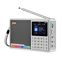 Universal D2 radio DAB portable radio FM numérique haut-parleur stéréo Bluetooth casque d'enregistrement MP3 réveil rechargeable USB