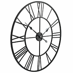 Avis Decoshop26 Horloge murale vintage avec mouvement à quartz Métal 80 cm XXL DEC022275