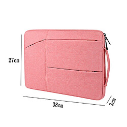 14.1-15.4 Pouces Waterpoof Laptop Briefcase Bag, 360° Notebook Tablet Bag Pink-14.1-15.4 pouces