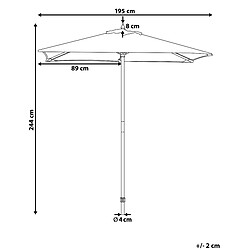 Avis Beliani Parasol de jardin en bois avec toile rouge d 270 cm TOSCANA