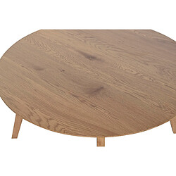 Acheter Pegane Table basse ronde en bois MDF/métal coloris naturel - Diamètre 90 x Hauteur 45 cm