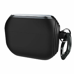 Coque en silicone avec mousqueton noir/gris pour votre Apple AirPods Pro