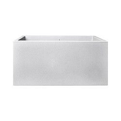 Jardinière rectangle en plastique 80 x 40 cm Elho Vivo gris ciment