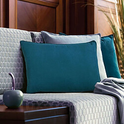 Thedecofactory SUEDEN - Coussin en suédine bleu intense 60x40