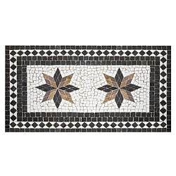 Table de repas en mosaique coloris noir - L. 160 x l. 90 x H. 75 cm -PEGANE-