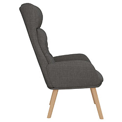 Avis vidaXL Chaise de relaxation Gris foncé Tissu