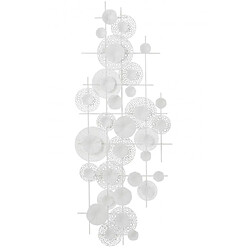 Dansmamaison Deco Murale Fleurs Metal Blanc