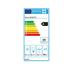 Hotte standard Balay 3BC067EX 60 cm 730 m³/h 255W A