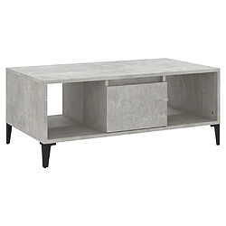 Maison Chic Table basse,Table Console Table d'appoint, Table pour salon Gris béton 90x50x36,5 cm Bois d'ingénierie -MN90132