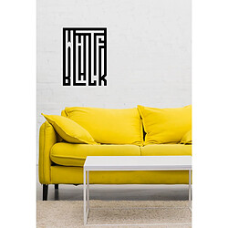 EPIKASA Décoration Murale en Métal White Black 1 pas cher