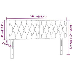 vidaXL Tête de lit à LED Vert foncé 144x7x78/88 cm Velours pas cher