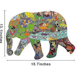 Acheter Universal Puzzle éléphant en forme d'animal puzzle 200 pièces mur décoration de la maison