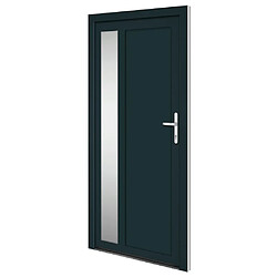 vidaXL Porte d'entrée anthracite 108x208 cm PVC