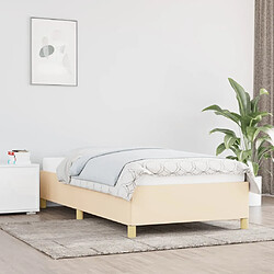 Maison Chic Lit adulte - Lit simple Cadre de lit,Structure du lit Contemporain Crème 80x200 cm Tissu -MN19362