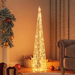 vidaXL Cônes lumineux de Noël 60 LED blanc chaud 120 cm acrylique