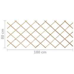 vidaXL Clôtures en treillis 5 pcs Bois de sapin massif 180x80 cm pas cher