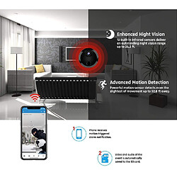 Avis Chrono Caméra de sécurité cachée - Mini caméra espion sans fil pour la surveillance intérieure de la maison - Transférez la vidéo 1080p vers l'application iPhone/Android via WiFi(Noir)