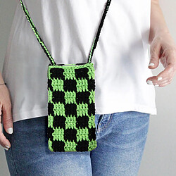 Avizar Sac Bandoulière Vert 100% Fait Main, Collection Handmade with Love pas cher