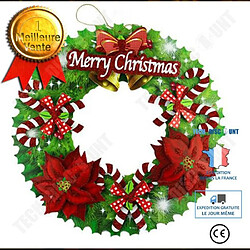 Tech Discount TD® Guirlande lumineuse LED Clignotante Noël Déco Pendentif Couronne Fleurs Lumière Chaude Merry Christmas