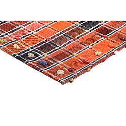 Vidal Tapis de laine 225x137 orange Jajim pas cher