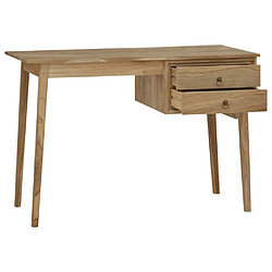 Avis Maison Chic Bureau solide,Table de travail,Bureau d'ordinateur avec 2 tiroirs 110x52x75 cm Bois de teck solide -GKD31947