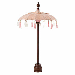 Paris Prix Parasol Déco Pompons & Coquillages 57cm Saumon