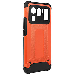 Avizar Coque Xiaomi Mi 11 Ultra Design Relief Bi-matière Antichute Defender II rouge