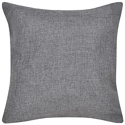 vidaXL Housses de coussin 4 pcs Aspect de lin Anthracite 50x50 cm