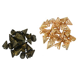 100pcs Filigrane Fleur Creuse Cône Cap Coupelle Vintage DIY Fabrication de Bijoux 16mm