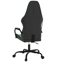 Maison Chic Chaise de jeu, Chaise gaming de massage, Fauteuil gamer d'ordinateur,Chaise de Bureau Noir et vert Similicuir -GKD35743 pas cher