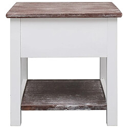 Avis Maison Chic Table d'appoint | Table Basse Marron 40x40x40 cm Bois de Paulownia -GKD38551