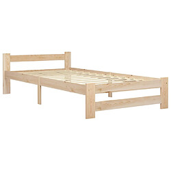 Maison Chic Lit adulte - Lit simple Cadre de lit,Structure du lit Contemporain Bois de pin massif 100x200 cm -MN71655