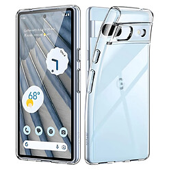 Htdmobiles Coque pour Google Pixel 7a 5G - housse etui silicone gel fine + film ecran - TRANSPARENT TPU