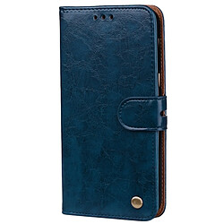 Wewoo Housse Étui bleu pour Sumsung Galaxy A5 2017 Business style huile cire horizontale flip en cuir avec titulaire et fentes cartes porte-monnaie