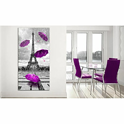 Paris Prix Tableau Imprimé Paris : Purple Umbrellas 60x120cm