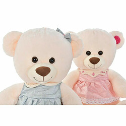 Ours en peluche DKD Home Decor Beige Rose Vert Enfant 20 x 20 x 50 cm Ours (2 Unités)