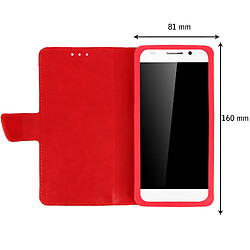 Acheter Avizar Etui Smartphone Housse Portefeuille Universelle 3XL Coque Porte-cartes Rouge