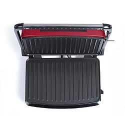 Acheter Livoo Grill Viande Panini ROUGE Bac récupérateur de graisse Plaque anti-adhesive 750W Haute qualité Charnière ajustable