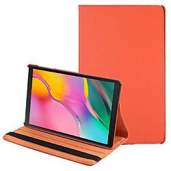 Wewoo Housse Coque Etui en cuir à rotation horizontale à 360 degrés avec texture Litchi pour Galaxy Tab A 10.1 2019 T510 / T515avec support Orange